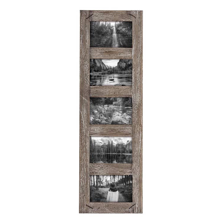 Foreside Home & Garden - Wholesale Picture Frame - Distressed Picture Frame Nail Accents Holds 5 4x6 Photos