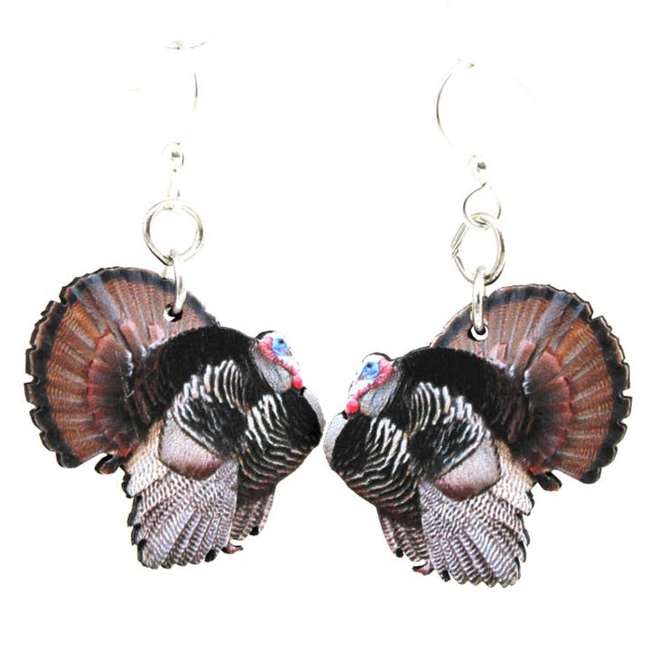 Wild Turkey Oorbellen voor wholesale door Green Tree Jewelry