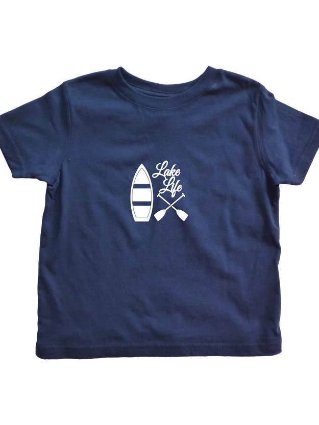 Navy Lake Life - Camiseta para niño para venta al por mayor de Outdoorable Apparel