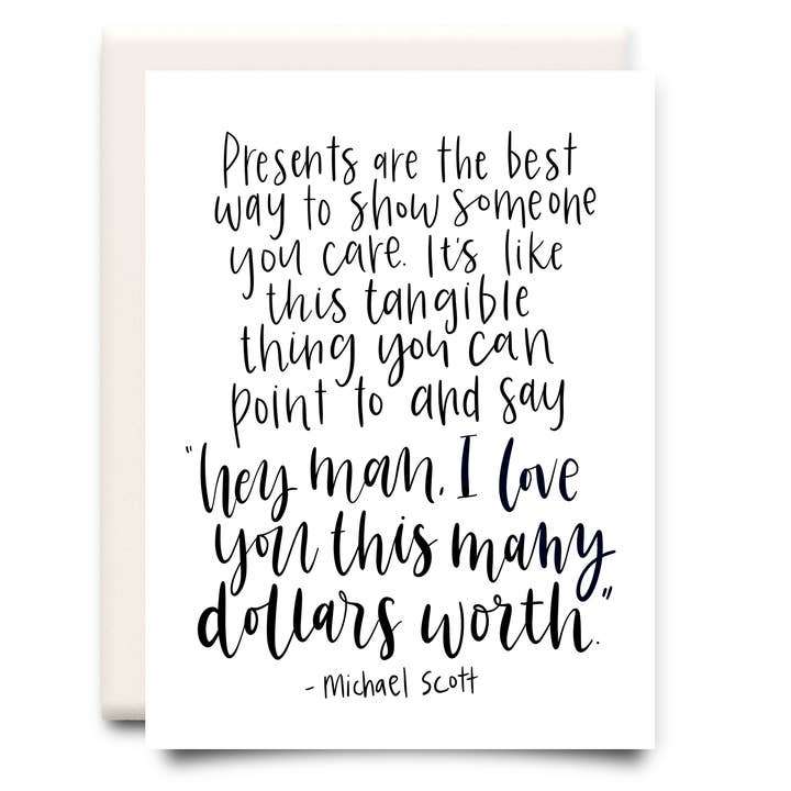 Cita de Michael Scott | Tarjeta de felicitación de cumpleaños para venta al por mayor de Inkwell Cards