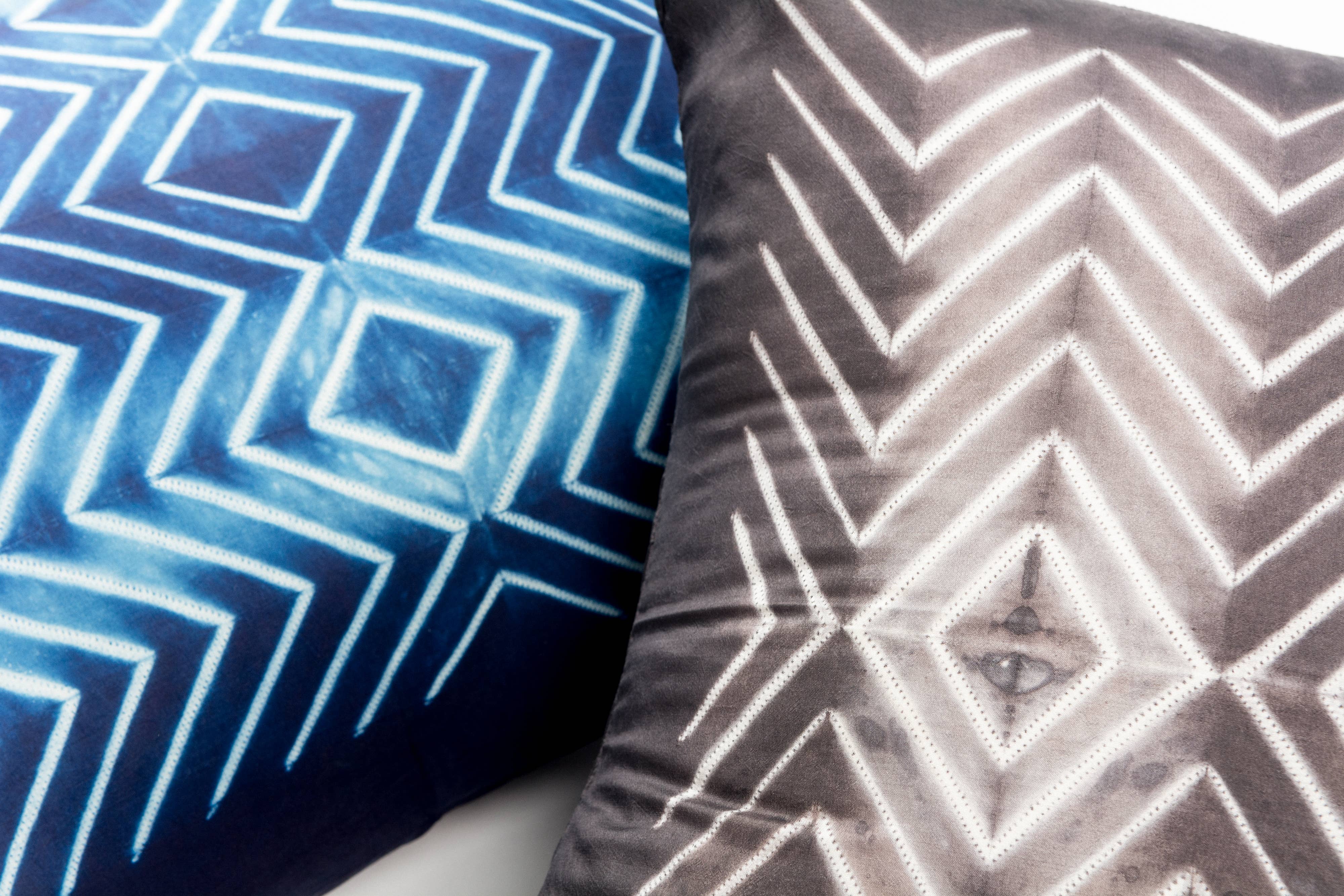 Variously - Wholesale Throw/Decorative Pillow - Naami Indigo Silk Pillow8