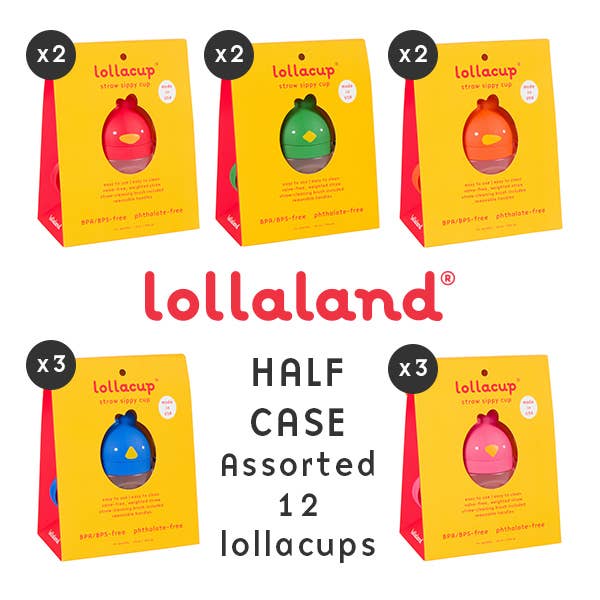 Lollaland - Wholesale Drinking Glass/Cup - Kids & Baby - 12 Lollacups - HALF Case