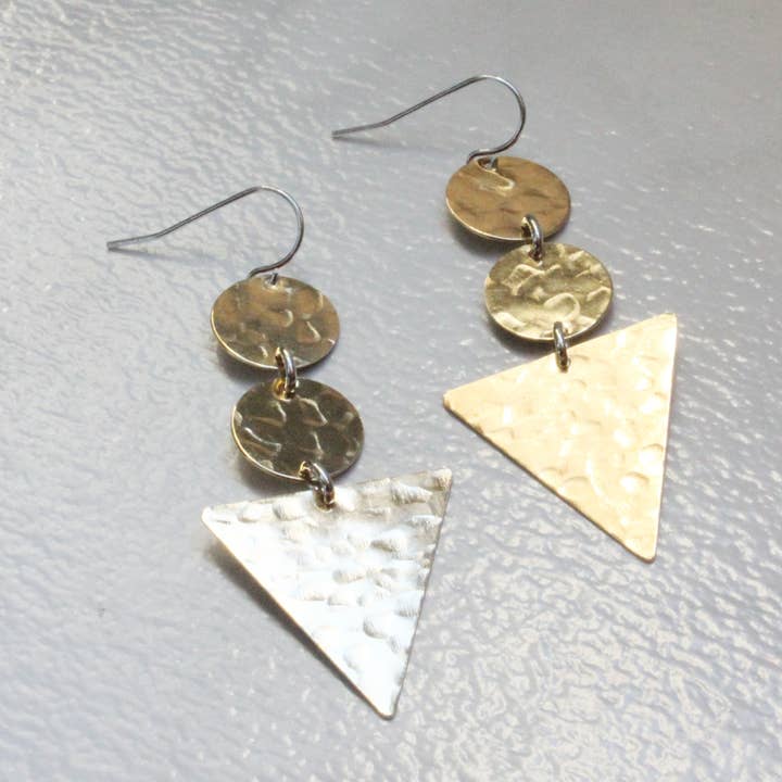 Double Disc and Triangle MEDIUM for wholesale by M.Liz Jewelry