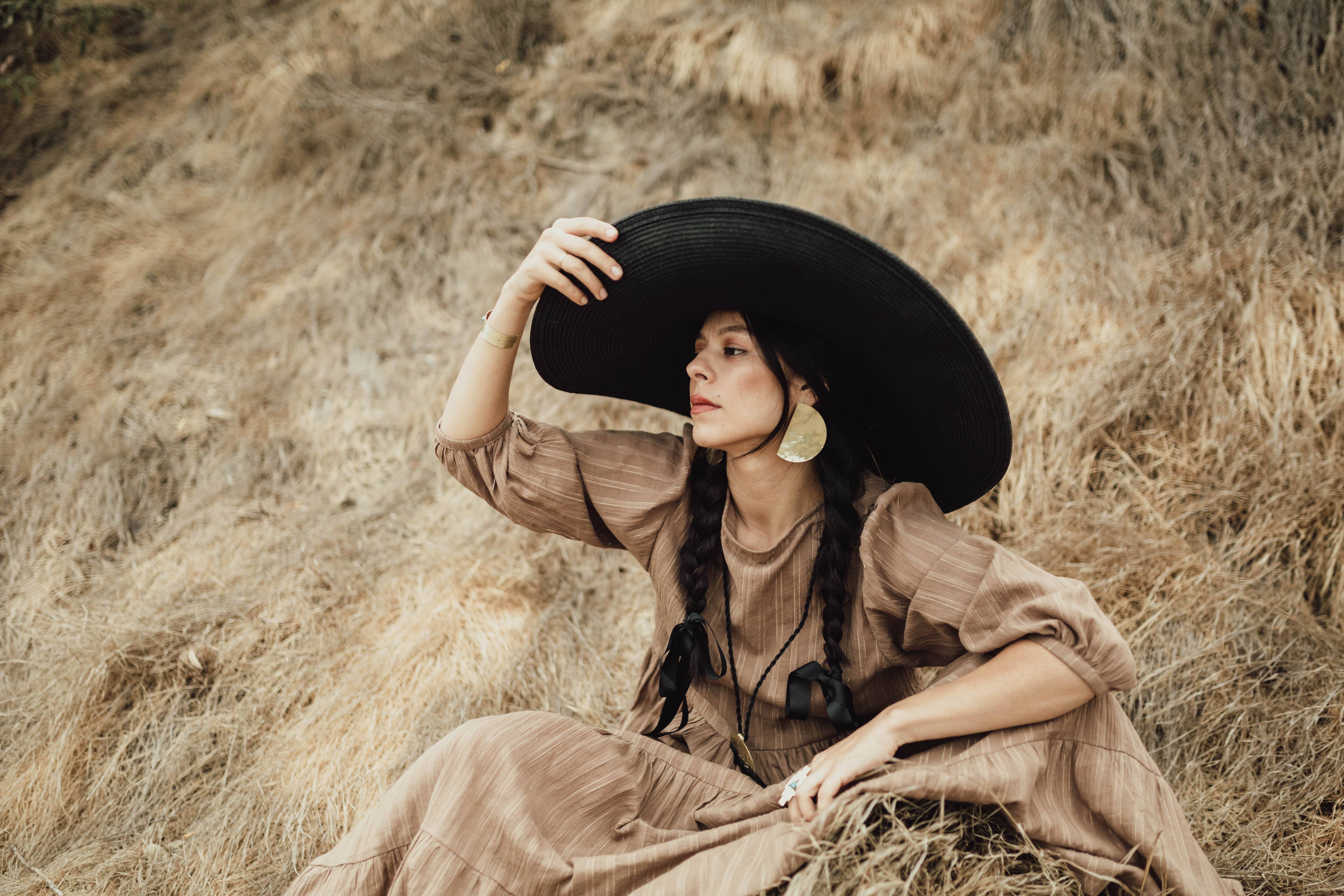 LUNASOL - Wholesale Dangle Earrings - Textured Brass Earrings // Lunar Post Earrings - LARGE2