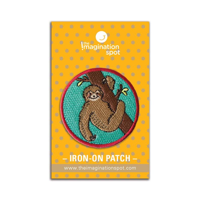 Sloth Iron Patch for wholesale by The Imagination Spot