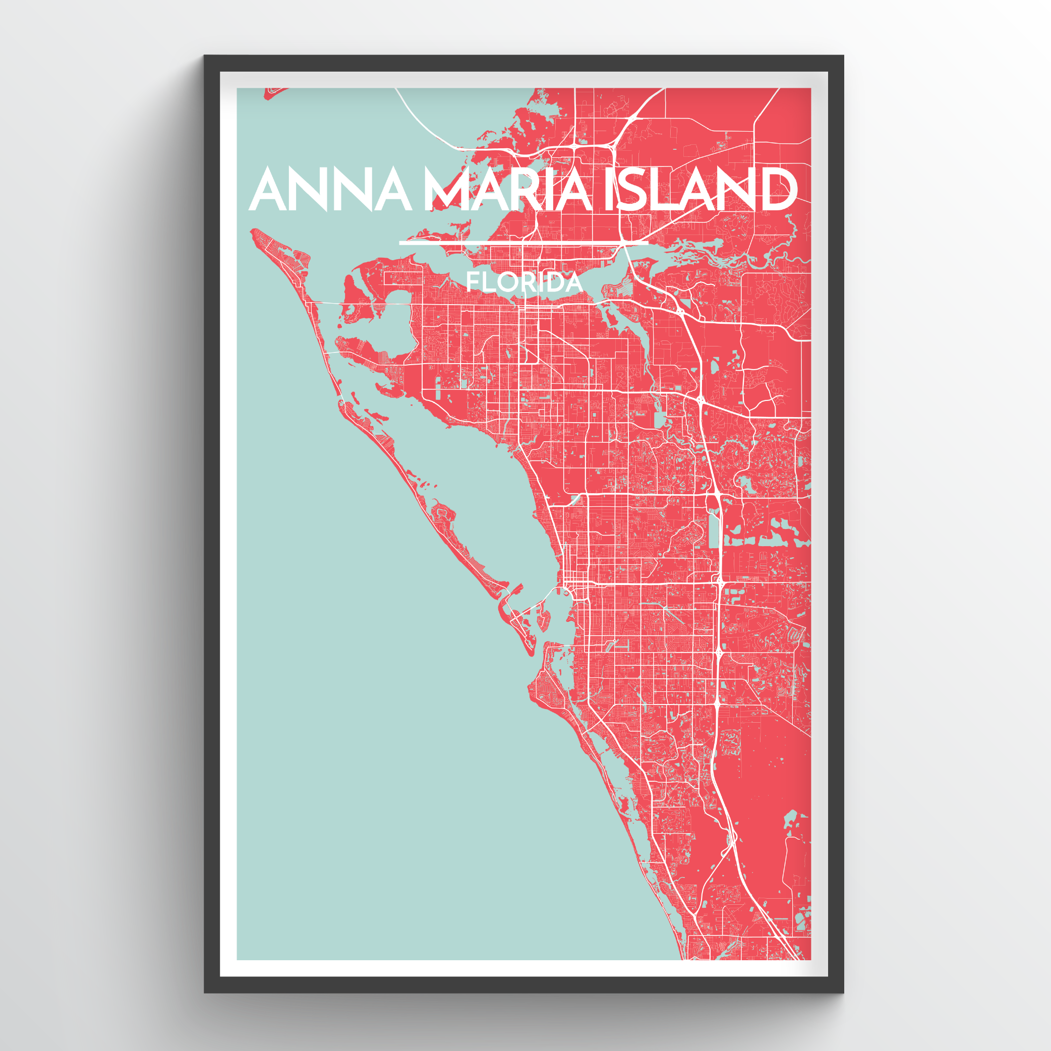 Point Two Design Group - Wholesale Art Print - Anna Maria (Sarasota) City Map0