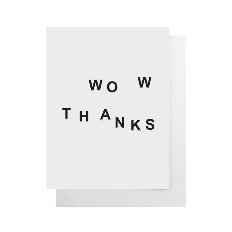 REMOVED BRAND - Wholesale Thank You Card - Wow Thanks Card0
