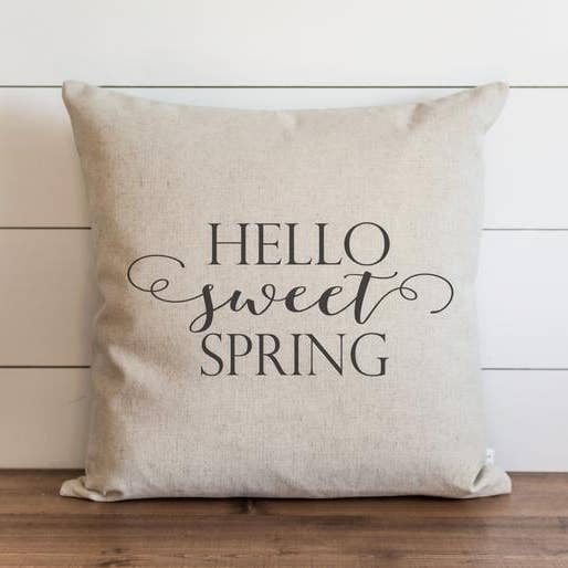 Hello Sweet Spring Pillow Cover for wholesale by Porter Lane Home