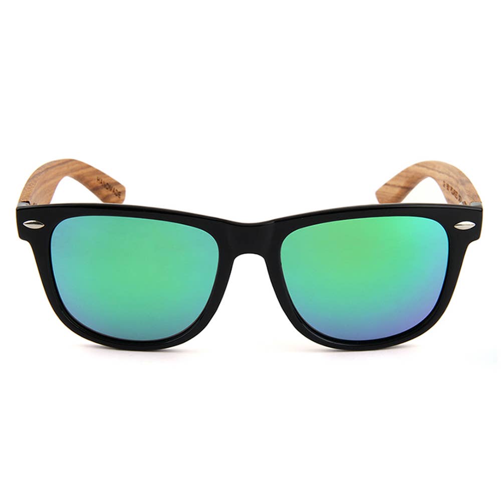 WUDN Handcrafted - Wholesale Sunglasses - Unisex - Real Wood Sunglasses - Mens & Women's Zebra Wood Wanderer2