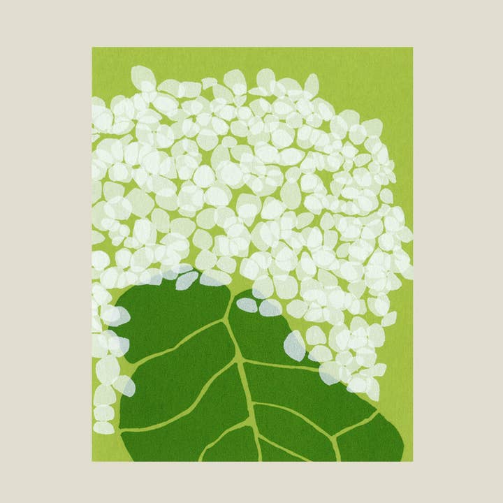 Hydrangea card for wholesale by Kinaloon