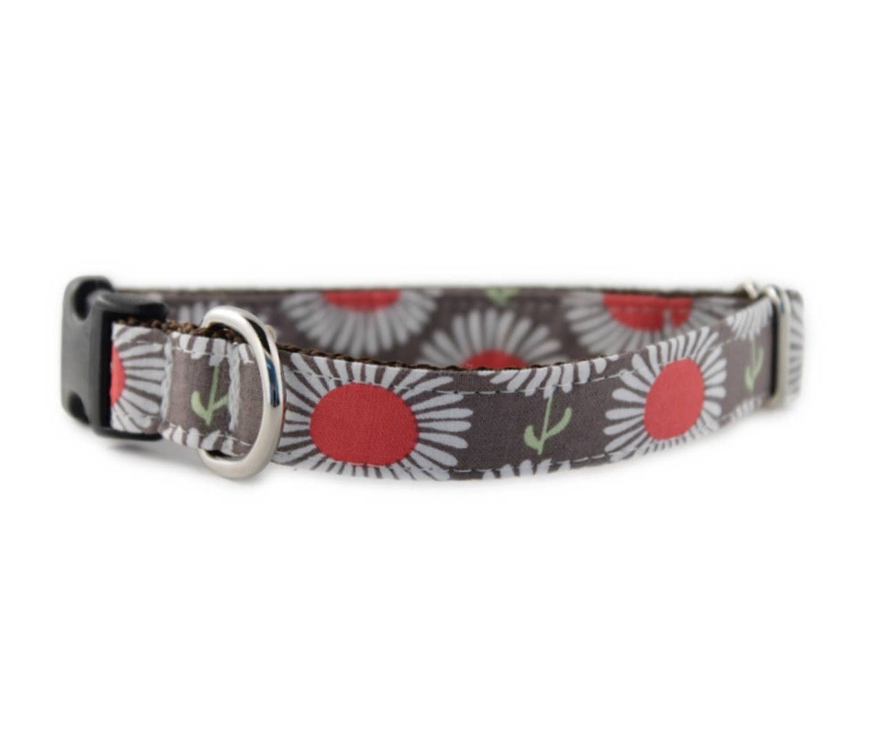 Sophisticated Pup - Wholesale Pet Collar - Dog - Daisies in Taupe Dog Collar XLarge1