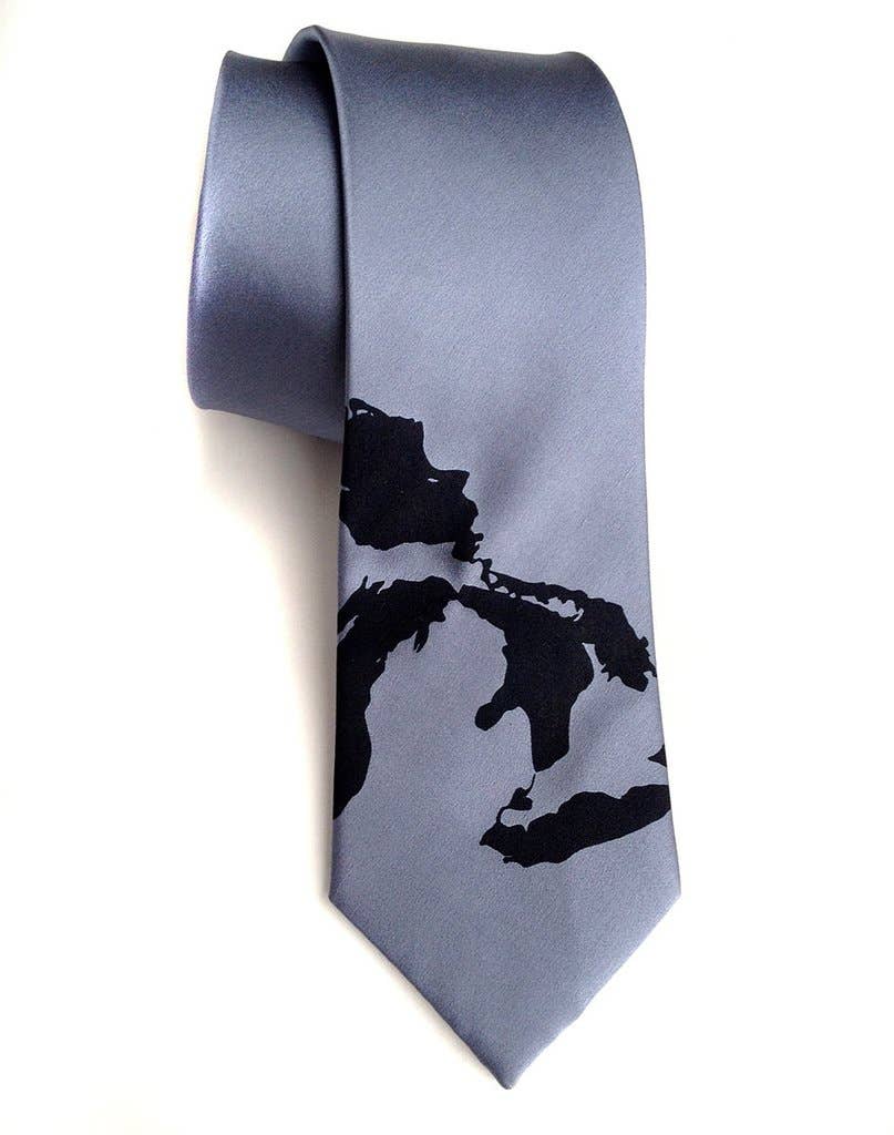 Cyberoptix Tie Lab - Wholesale Necktie - Men's - Great Lakes Map Necktie3