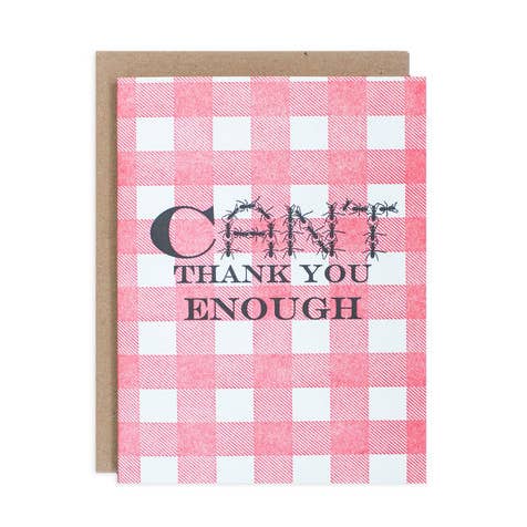 Can't Thank You Enough for wholesale by Riva Letterpress