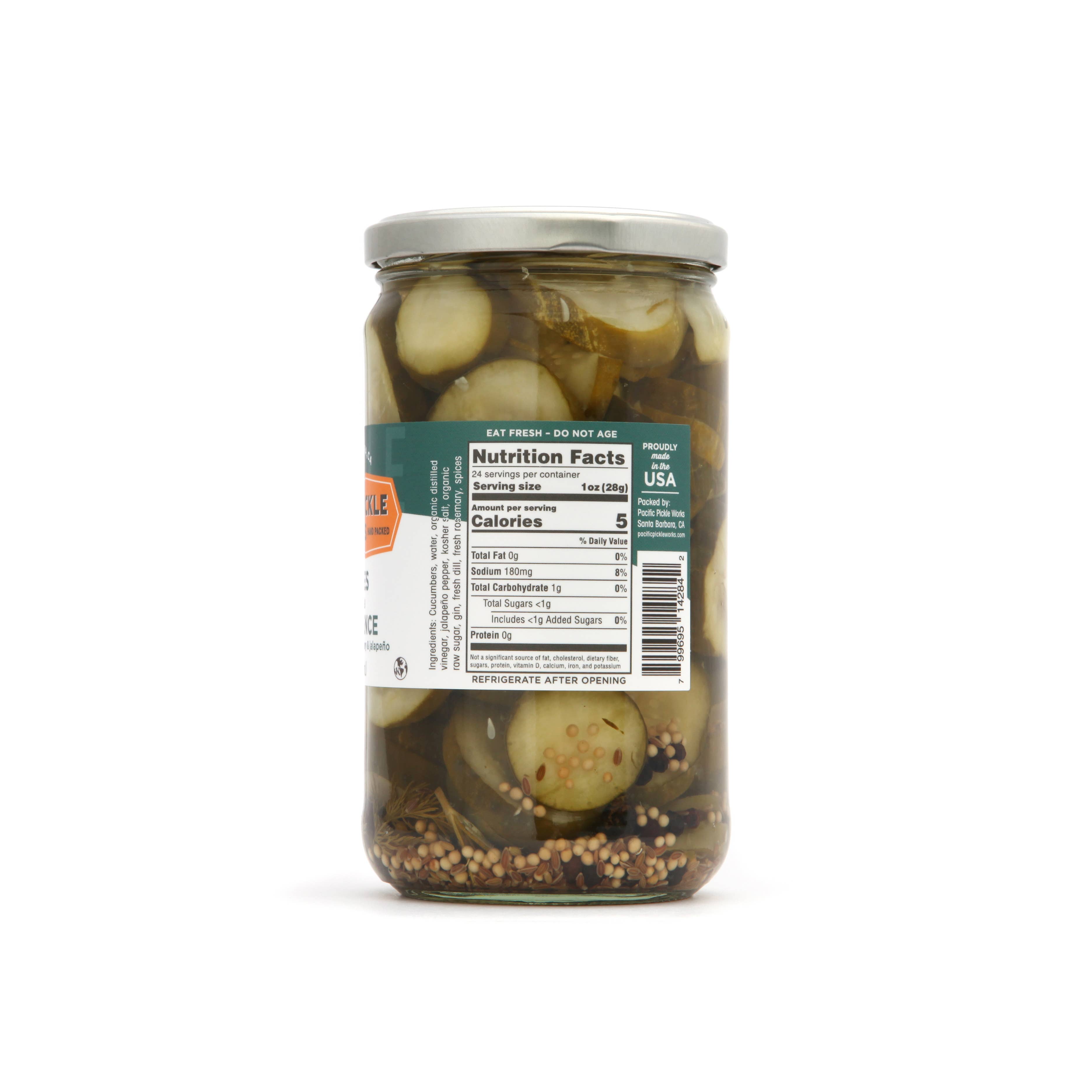 Pacific Pickle Works - Wholesale Pickled Vegetables - Pickles Under The Ginfluence - Pickles brined with gin3