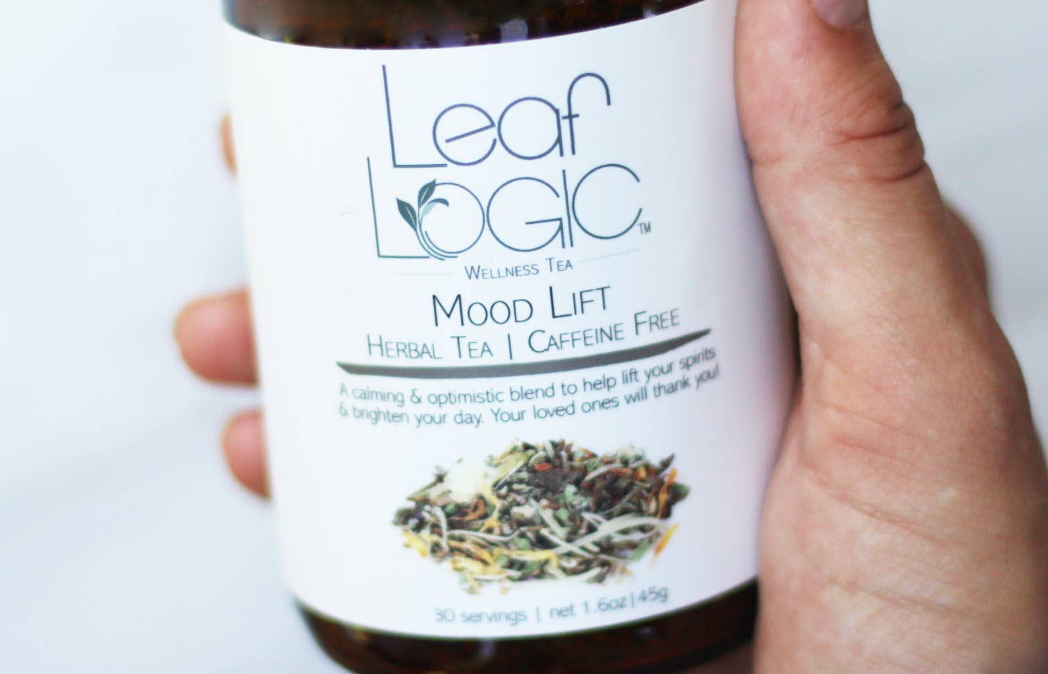 Leaf Logic - Wholesale Loose Tea - Mood Lift Loose Leaf Tea - Bulk or Amber Refillable Jar2