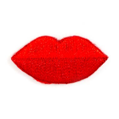 Red Lips Embroidered Sticker Patch for wholesale by These Are Things