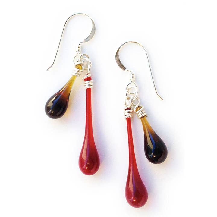 Sundrop Jewelry - Wholesale Dangle Earrings - Duet Colorful Glass Teardrop Earrings8