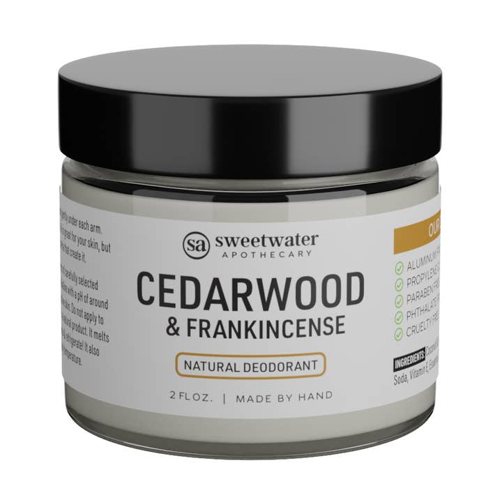 Desodorante natural de cedro e incenso por atacado de Sweetwater Apothecary