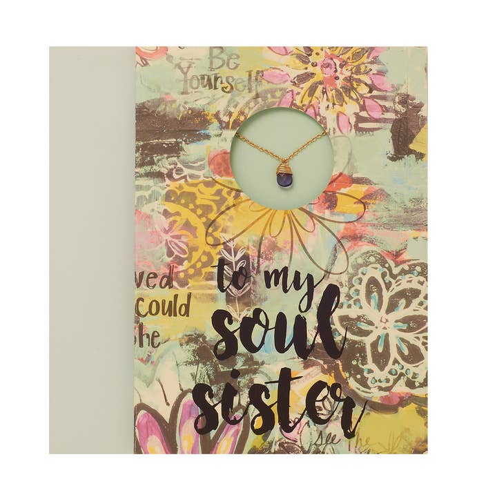 BOPS WHOLESALE - Wholesale Everyday Greeting Card - GREETING CARD W/NECKLACE PACK "SOUL SISTER"0