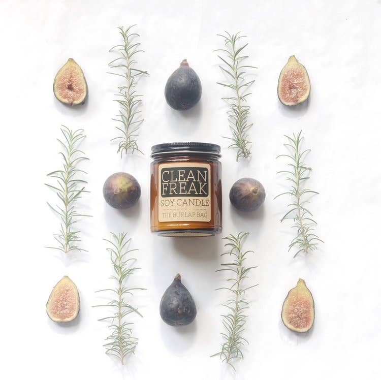 The Burlap Bag - Wholesale Jar/Filled Candle - Clean Freak - Soy Candle 9oz3
