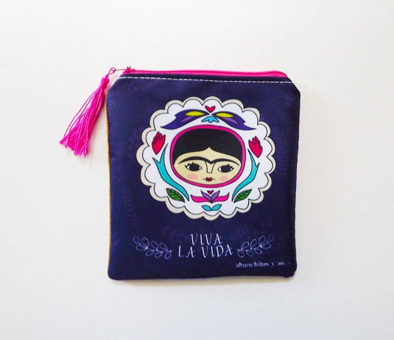Chunchitos - Wholesale Coin Purse - Women's - Frida Kahlo purse, tehuana