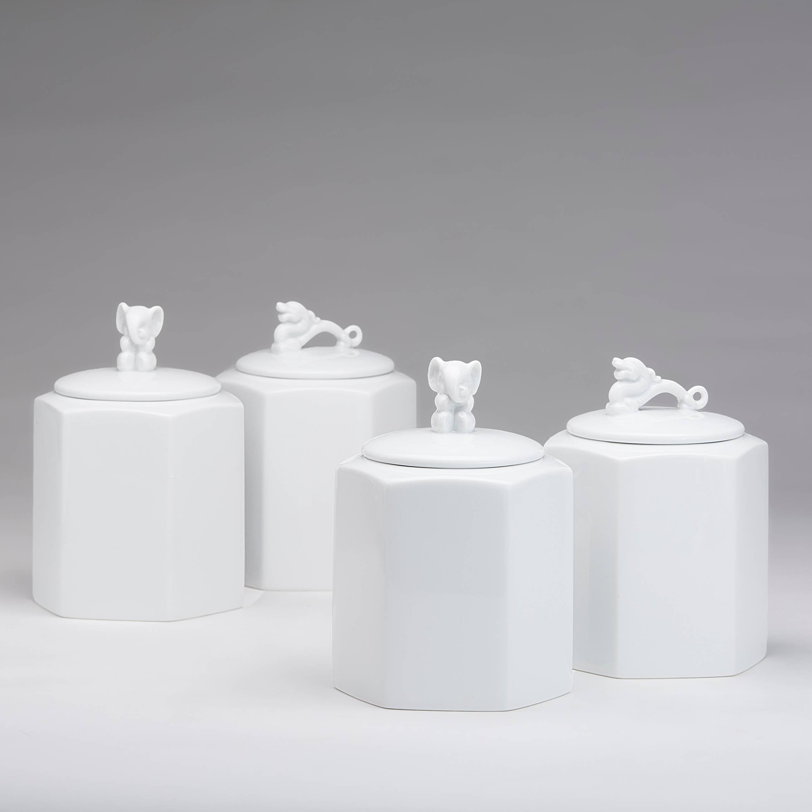 Maia Ming Designs - Wholesale Decorative Jar - Guardians - White- SM3