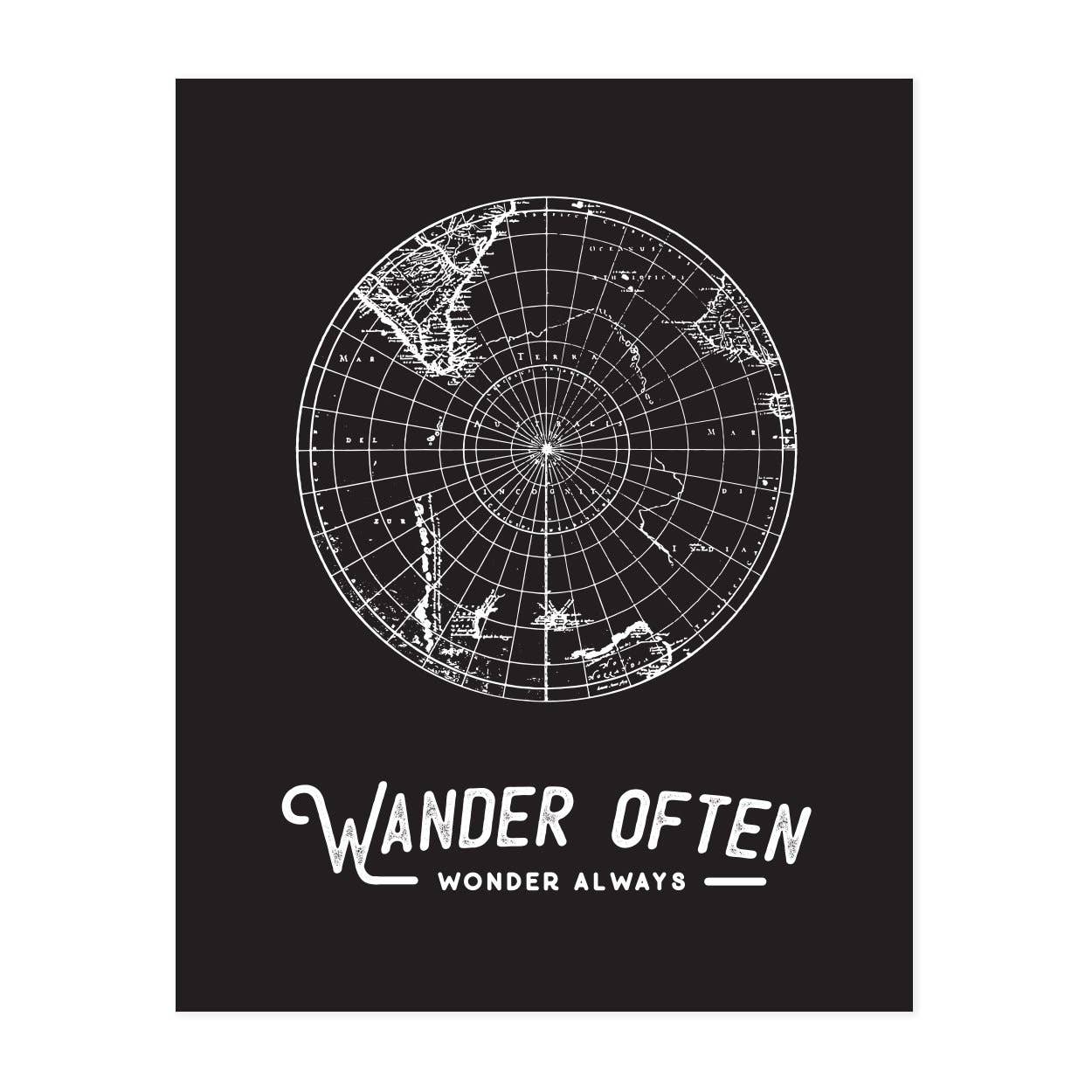 The Anastasia Co - Wholesale Art Print - Wander Often Wonder Always Art Print0
