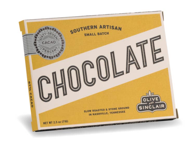 Olive & Sinclair Chocolate - Wholesale Chocolate bar - 67% Dark Chocolate Bar