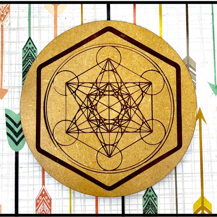 Untersetzer „Metatronenwürfel „Heilige Geometrie“ für den Großhandel von Insert Brand Here Shop