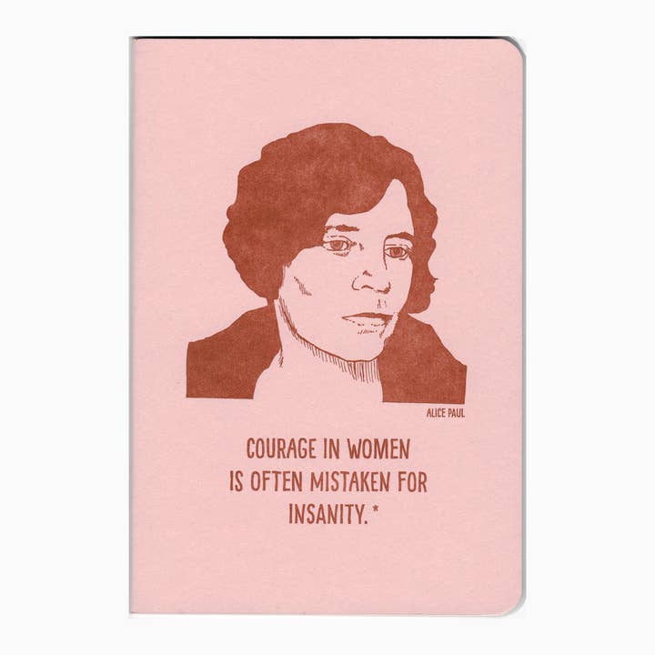 Alice Paul notebook for wholesale by Blackbird Letterpress
