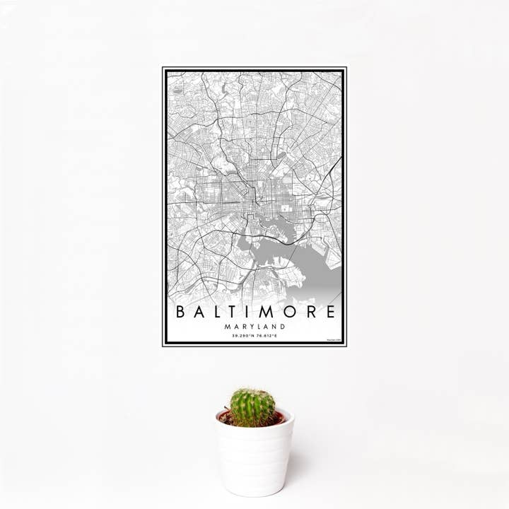 JACE.design - Wholesale Art Print - Baltimore MD Map Print Classic