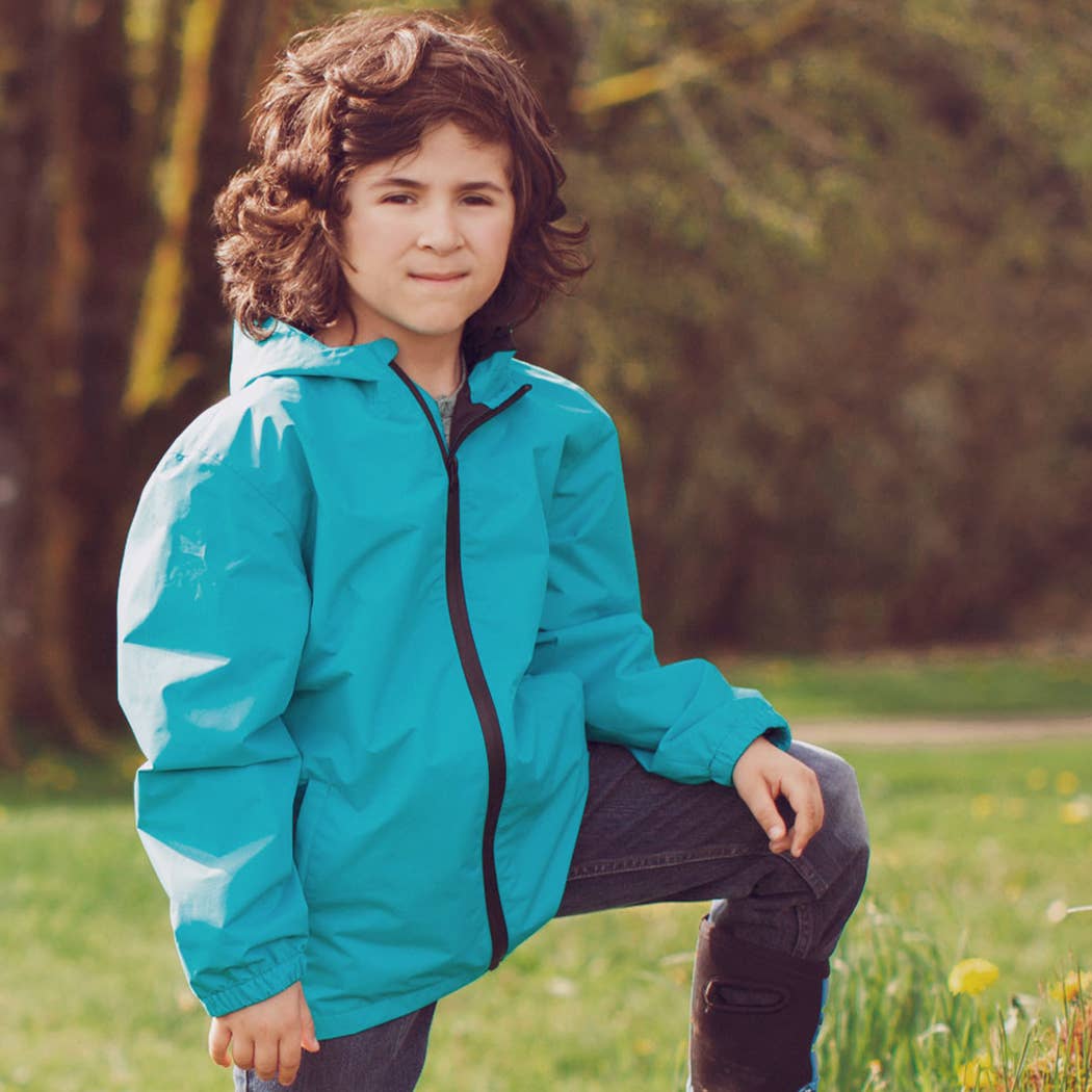 Oaki – Impermeável – Criança por atacado – Casaco de chuva Shell, azul glaciar4