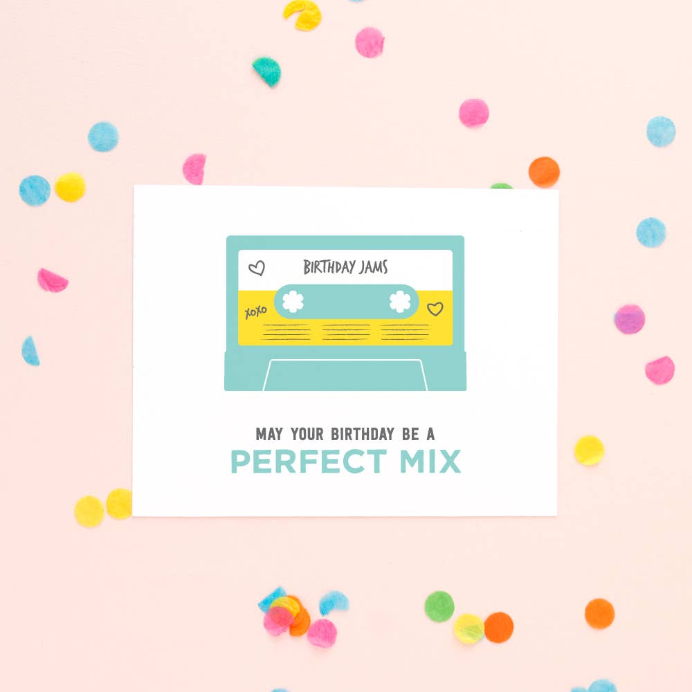 Graphic Anthology Greeting Cards - Wholesale Birthday Card - Mix Tape birthday card | cassette tape greeting card1