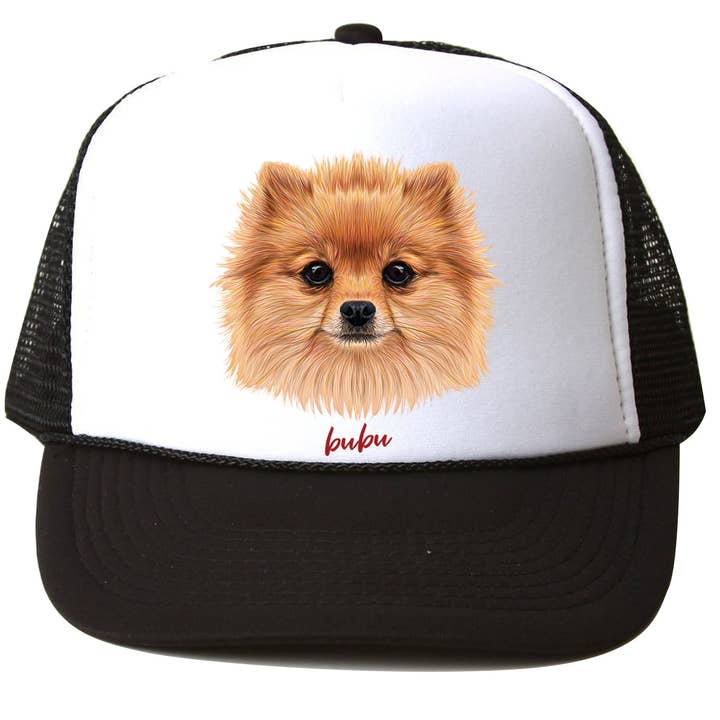 Sombrero Pomerania Blanco/Negro Camionero para venta al por mayor de Bubu