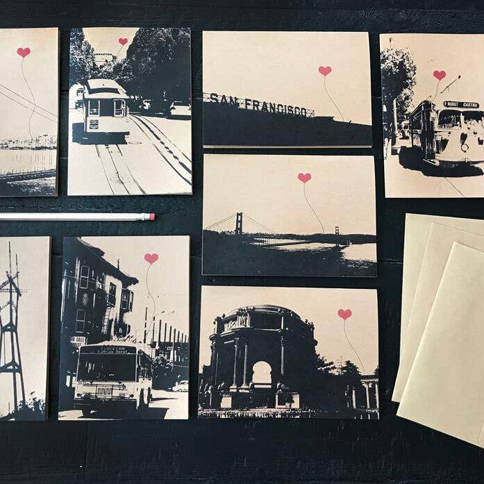 San Francisco Lover’s Assorted Boxed Set of 8 Note Cards for wholesale by noteify