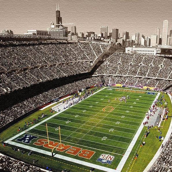 76" x 24" Chicago Sports Stadium Set for wholesale by HolyCowCanvas