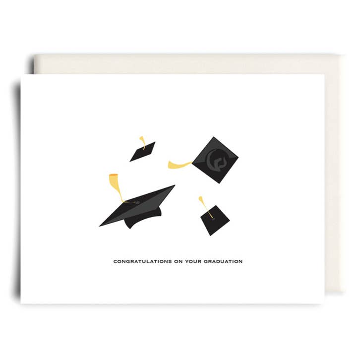 Grad Hats | Graduation Greeting Card for wholesale by Inkwell Cards