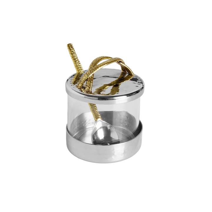 3"D Glas Honung maträtt - Guld/Nickel för wholesale av CLASSIC TOUCH DECOR INC.