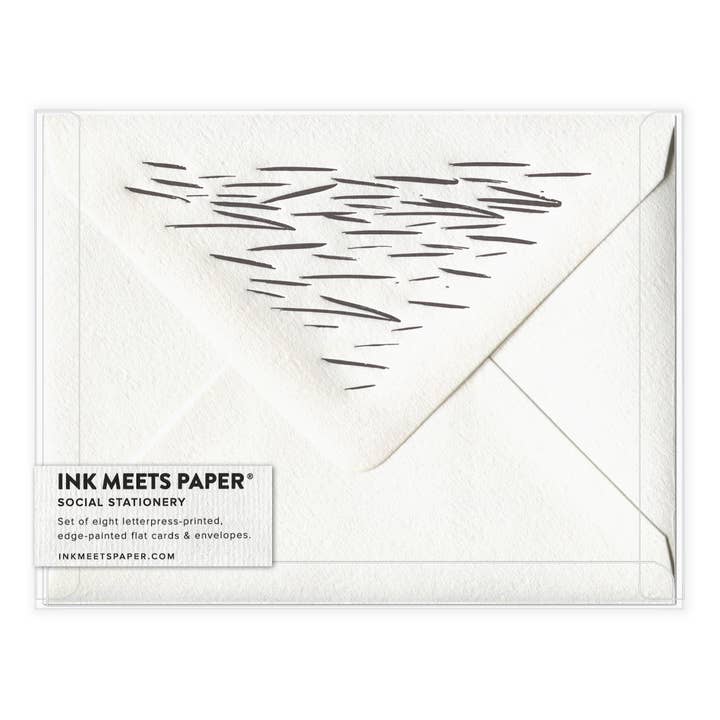 INK MEETS PAPER - Wholesale Stationery/Notecard Set - Waves - social stationery (Boxed Set of Eight Flat)1