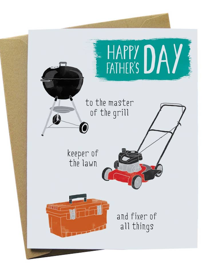 Carte de fête des pères heureux pour la vente par Paper Wolf Design