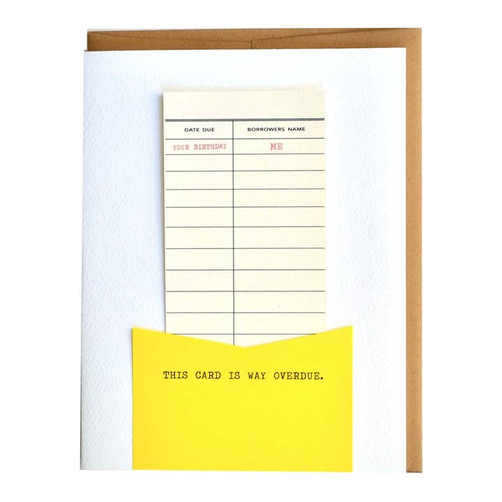 Cracked Designs - Wholesale Birthday Card - Overdue Belated Birthday