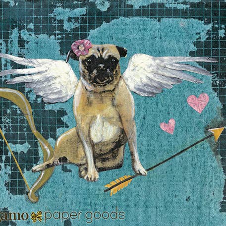 Pergamo Paper Goods - Wholesale Art Print - Love Pug 8X10 Art Print1