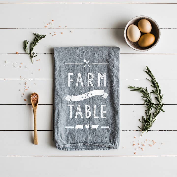 Gladfolk - Wholesale Tea Towel - Farm To Table Tea Towel