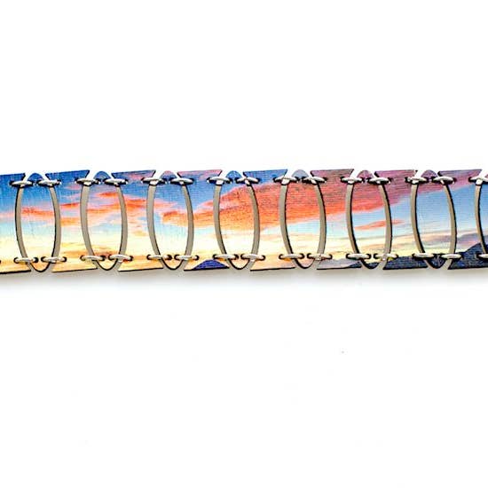 Bracelet Coucher de soleil brûlé pour la vente par Green Tree Jewelry