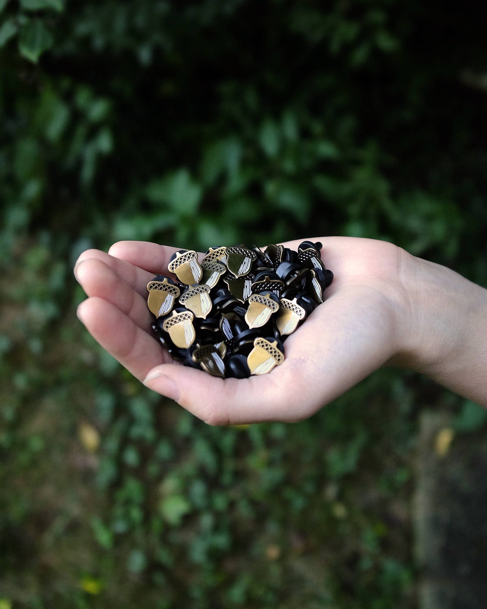 Lost Lust Supply - Wholesale Lapel Pin/Button - Acorn Bronze Finish Soft-Enamel Lightweight Button Lapel Pin2