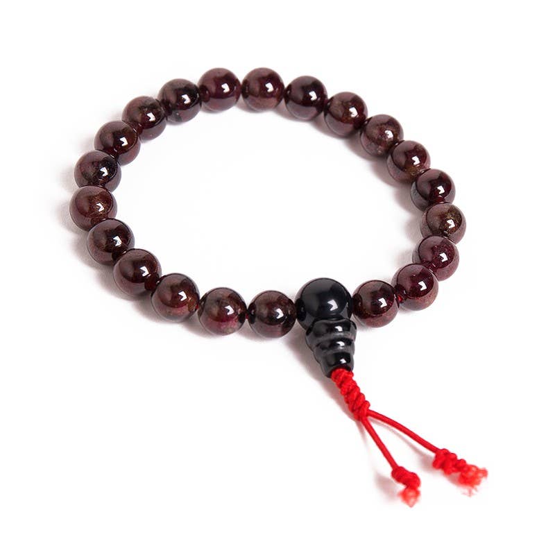 Kathmandu yogi - Wholesale Beaded Bracelet - Garnet Mala Bracelet