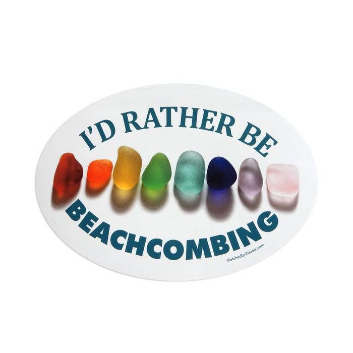 Beachcombing / Etched by the Sea - Vendita all'ingrosso Adesivo - Adesivo per paraurti «I'd Rather Be Beachcombing Nuggets»