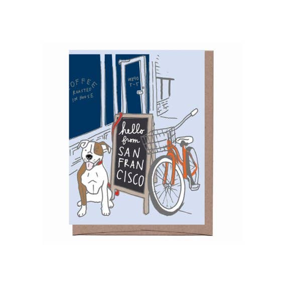 La Familia Green – wholesale Vardagliga hälsningskort – Stad/stat kafé gratulationskort1