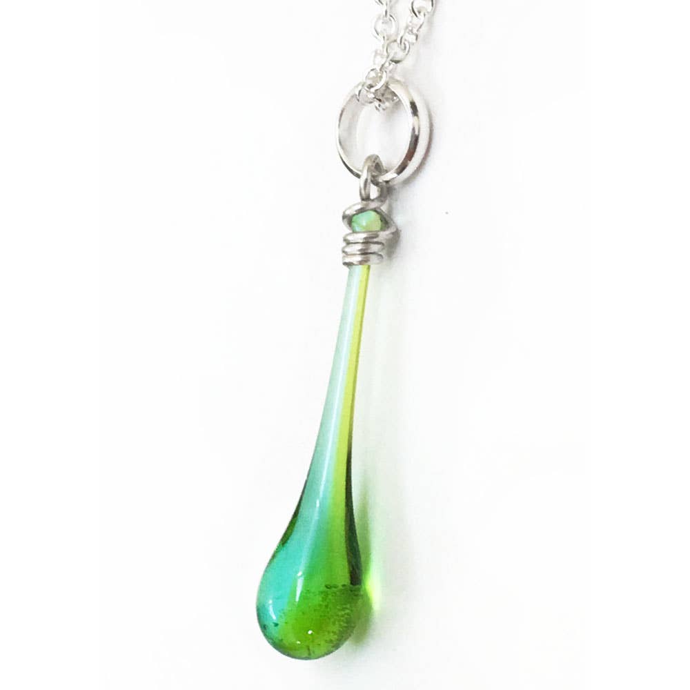 Sundrop Jewelry Tiny Pendant Necklace Handmade from Recycled Glass