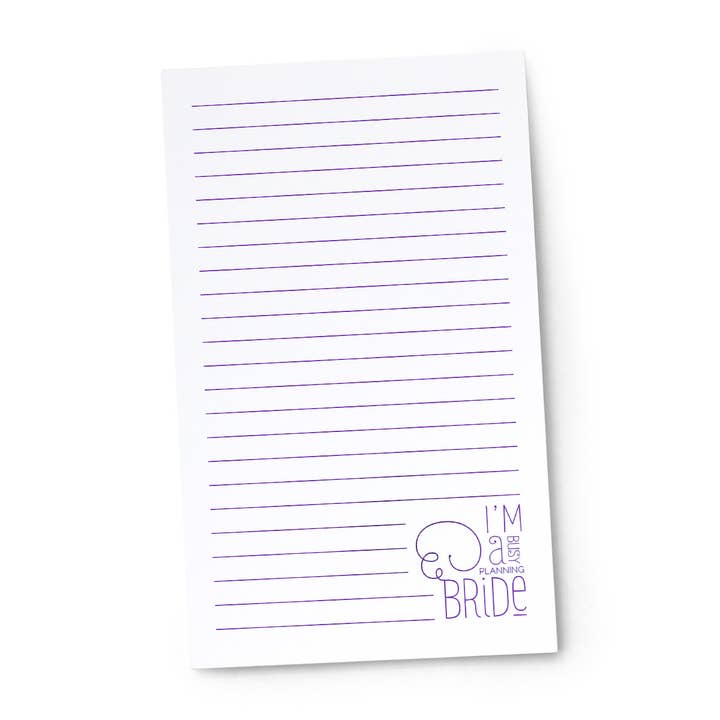 Busy Planning Bride Notepad for wholesale by Marrygrams